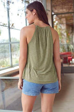 Load image into Gallery viewer, Khaki Woven Front Halter Cami Top - Allsport
