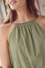 Load image into Gallery viewer, Khaki Woven Front Halter Cami Top - Allsport
