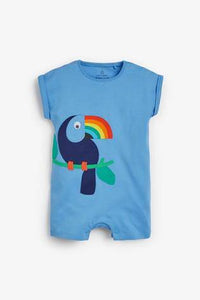 Blue 3 Pack Toucan Rompers  (up to 18 months) - Allsport