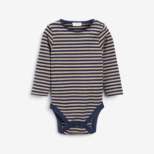 Navy Baby Knitted Bear Dungarees And Bodysuit Set (0mths-18mths) - Allsport