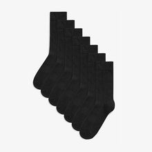 Load image into Gallery viewer, Black Socks Seven Pack - Allsport
