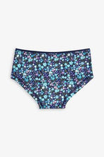 Load image into Gallery viewer, Navy 7 Pack Floral Hipster Briefs - Allsport
