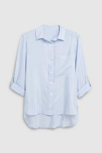 Blue and White Stripe Shirt - Allsport