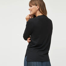Load image into Gallery viewer, Black High Neck Long Sleeve Top

