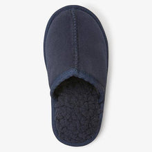 Load image into Gallery viewer, Navy Slip-On Mule Slippers (Older) - Allsport
