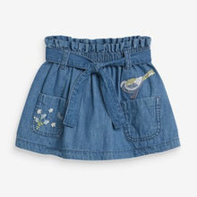 Load image into Gallery viewer, Denim Lightwash Tie Belt Character Skirt (3mths-7yrs) - Allsport
