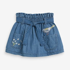 Denim Lightwash Tie Belt Character Skirt (3mths-7yrs) - Allsport