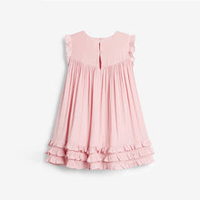 Load image into Gallery viewer, Pale Pink Ruffle Satin Dress (3-12yrs)
