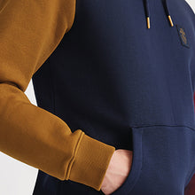 Load image into Gallery viewer, Navy Blue Colourblock Hoodie - Allsport
