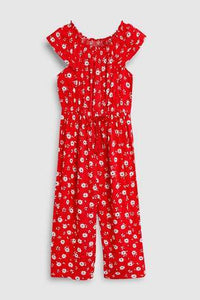 LINE RED DITSY PLAYSUITS (7YRS) - Allsport