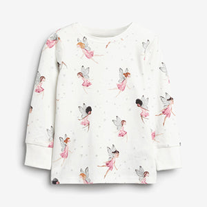 Cream/Pink 3 Pack Fairy Pyjamas (9mths-8yrs) - Allsport