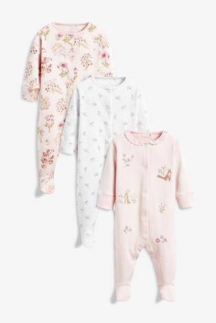 FLORAL SLEEPSUITS (0MTH-18MTHS) - Allsport