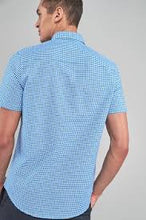 Load image into Gallery viewer, GINGHAM CHECK BLUE WHITE SHIRT - Allsport
