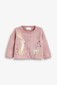 Pink Bunny Cardigan (0mths-18mths) - Allsport