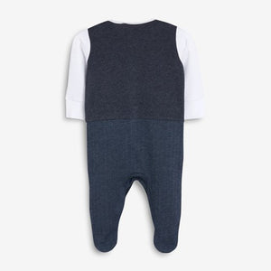 NAVY WAISTCOAT SUIT - Allsport