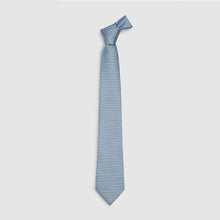 Load image into Gallery viewer, Blue Textured Ties 2 Pack With Tie Clip - Allsport
