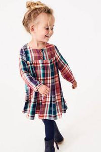 MULTI CHECK CASUAL DRESS (3MTHS-5YRS) - Allsport