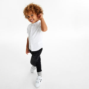 White Short Sleeve Oxford Shirt (3mths-5yrs) - Allsport