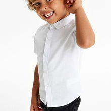 Load image into Gallery viewer, White Short Sleeve Oxford Shirt (3mths-5yrs) - Allsport
