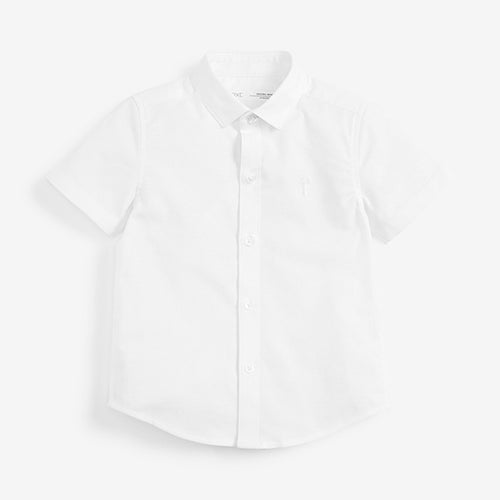 White Short Sleeve Oxford Shirt (3mths-5yrs) - Allsport