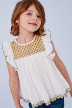 Load image into Gallery viewer, GEO EMB ECRU BLOUSE (4-6YRS) - Allsport
