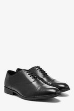 Load image into Gallery viewer, BLACK TOE CAP LEATHER OXFORD SHOES - Allsport
