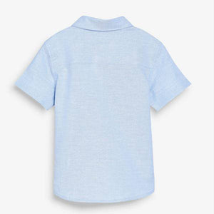 Blue Short Sleeve Oxford Shirt (3mths-5yrs) - Allsport