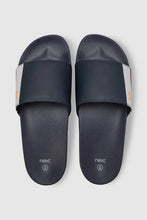 Load image into Gallery viewer, Navy Stripe Stag Sliders - Allsport
