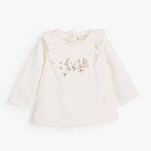 Load image into Gallery viewer, Ecru/Pink 3 Pack Bunny And Floral T-Shirts (0mths-18 mths) - Allsport
