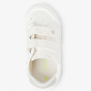 Canvas Bumper Toe Star Whiter Trainers (Younger) - Allsport