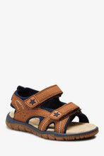 Load image into Gallery viewer, Two Strap Chunky Trekker Tan Sandals - Allsport
