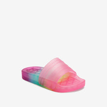 Load image into Gallery viewer, Rainbow Sliders With Light Up Soles  (older Girls) - Allsport
