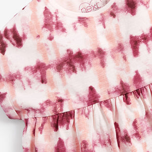 Pink Tie Dye Organic Cotton T-Shirt (3mths-6yrs) - Allsport