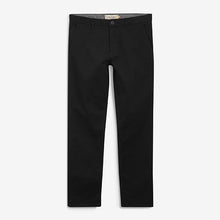 Load image into Gallery viewer, Black Stretch Straight Fit Chinos Trouser - Allsport
