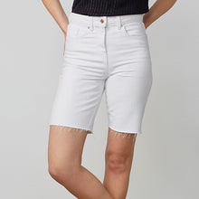 Load image into Gallery viewer, White Bermuda Knee Shorts - Allsport
