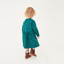 Load image into Gallery viewer, Teal Blue Appel Cosy Sweat Dress (3mths-6yrs) - Allsport
