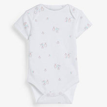 Load image into Gallery viewer, Pink 4 Pack Delicate Bunny Short Sleeved Bodysuits (0mths-18mths) - Allsport
