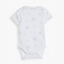 Load image into Gallery viewer, Pink 4 Pack Delicate Bunny Short Sleeved Bodysuits (0mths-12mths) - Allsport
