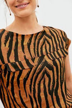 Load image into Gallery viewer, Orange Zebra Print Utility Top - Allsport
