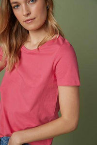 Fuchsia Pink Crew Neck T-Shirt - Allsport