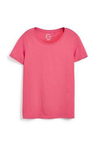 Fuchsia Pink Crew Neck T-Shirt - Allsport