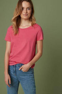 Fuchsia Pink Crew Neck T-Shirt - Allsport