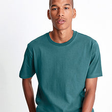 Load image into Gallery viewer, Sea Blue Crew Regular Fit Essential T-Shirt
