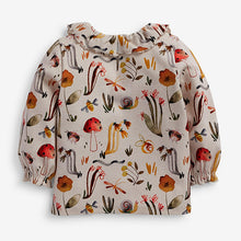 Load image into Gallery viewer, Cream Woodland Print Collar Top (3mths-6yrs) - Allsport

