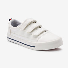 Load image into Gallery viewer, White Strap Touch Fastening Shoes (Older Boys) - Allsport
