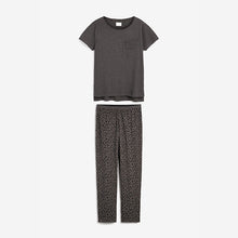Load image into Gallery viewer, Charcoal Print  Animal Cotton Blend Pyjamas - Allsport
