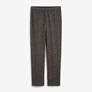 Charcoal Print  Animal Cotton Blend Pyjamas - Allsport