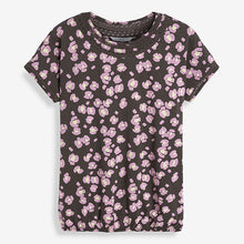 Load image into Gallery viewer, Purple Animal Print Bubble Hem T-Shirt - Allsport
