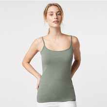 Load image into Gallery viewer, Khaki Green Thin Strap Vest - Allsport
