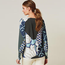 Load image into Gallery viewer, Multi Spliced Print Long Sleeve Cuff Top - Allsport
